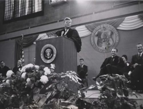 President John F. Kennedy spoke at UND more than a month before assassination